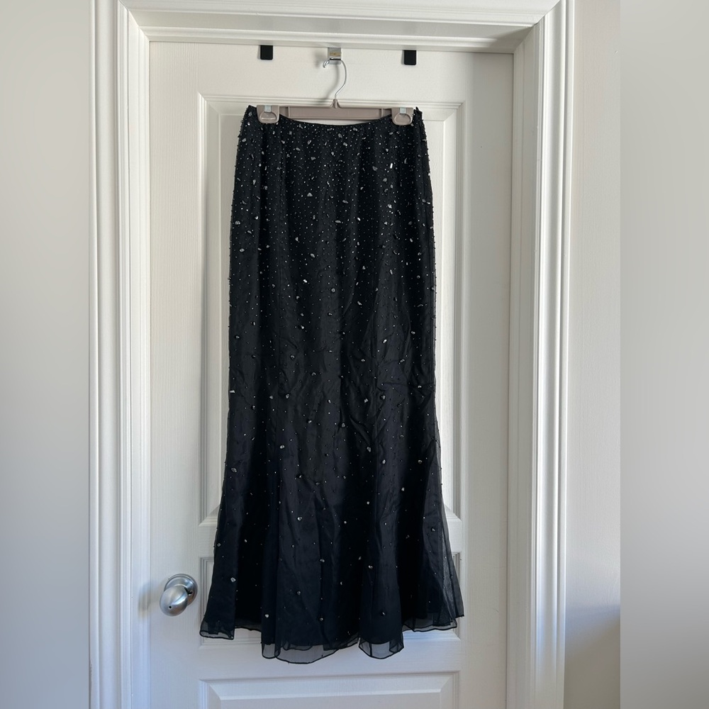 100% Silk Beaded Skirt - Dana Buchman Size 8